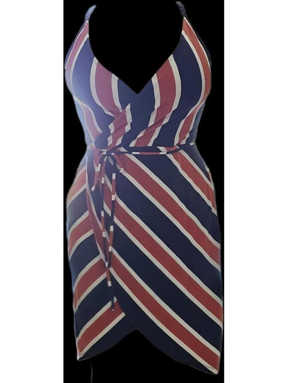 Market & Spruce Faux Wrap Knit Dress Large EUC